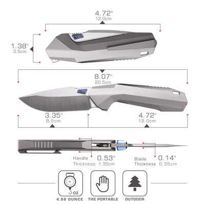 REMETTE RT-WK1-E M390, Titanium, Linerlock WK1-E - KNIFESTOCK