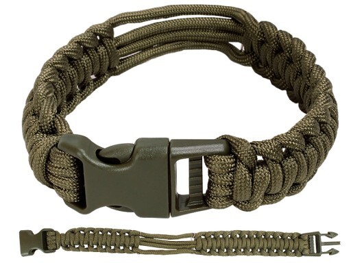 Mil-Tec PARACORD HORLOGEBAND olijf XL 15774101-905 - KNIFESTOCK