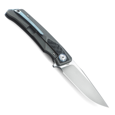 BESTECH SKY HAWK CPM-S35VN, Bead Blast+Satin, Titanium+CarbonFiber inlayed, Gray BT1804a - KNIFESTOCK