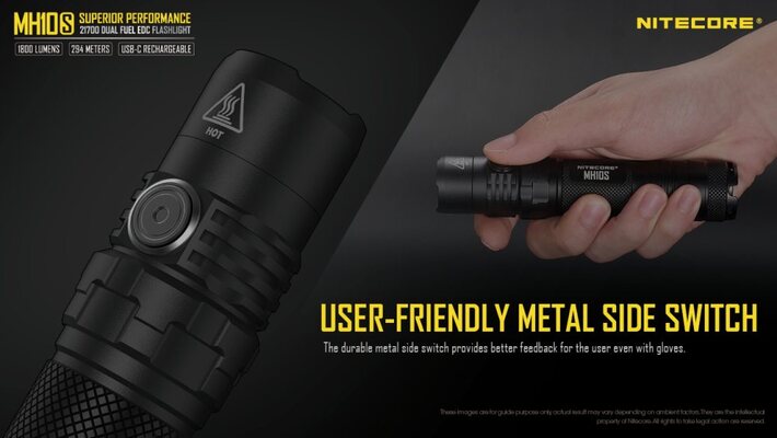 NITECORE MH10S Rechargeable Flashlight 1800 lm - KNIFESTOCK
