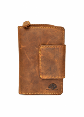 Portofel cu fermoar din piele vintage GreenBurry 1815-25 - KNIFESTOCK