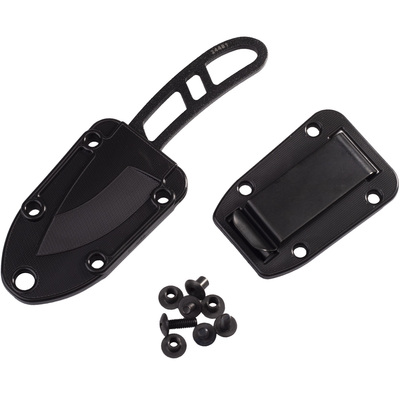 ESEE Knives Candiru Black CAN-B-E-CS couteau de cou avec étui noir + clip de ceinture - KNIFESTOCK