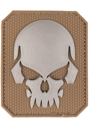 Mil-Tec PATCH 3D SKULL PVC M.KLETT dark coyot LG 16832119 - KNIFESTOCK