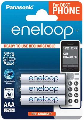 Panasonic Eneloop AAA 3buc 750mah BK-4MCCE/3DE - KNIFESTOCK