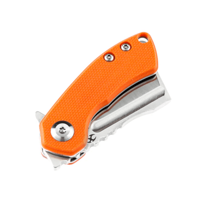 Kansept Mini Korvid Satin 154CM Orange G10 Handle T3030A6 - KNIFESTOCK