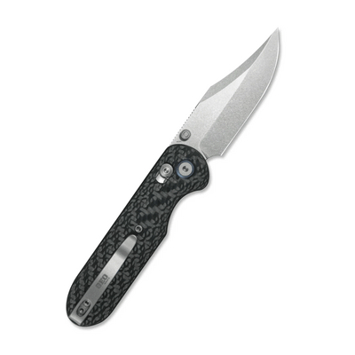 GEO Knife Ethereal Cutter SW M390 Blade Black Carbon Fiber - KNIFESTOCK
