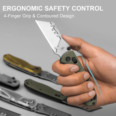 Kizer Drop Bear Utility Azo SK5 &amp; 5Cr15 Olive Green G10 V3619JA6 - KNIFESTOCK