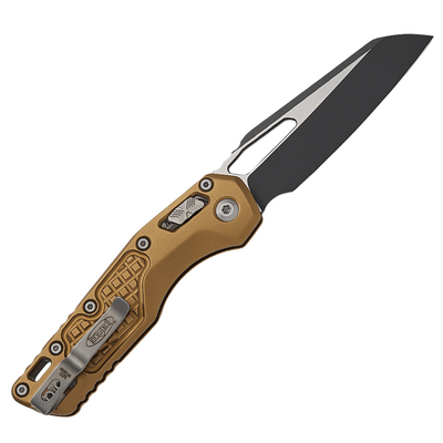 Microtech MSI S/E BLACK STANDARD ALUMINUM FRAG TAN 210-1FRTA - KNIFESTOCK