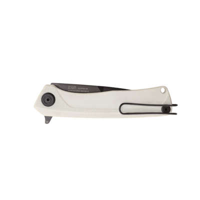 ANV KNIVES Z100 BB DLC Black / Plain edge, G10 White / Liner Lock ANVZ100-068 - KNIFESTOCK