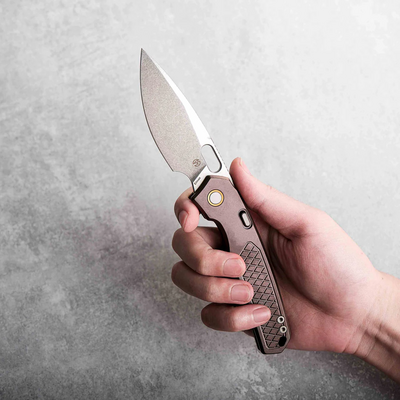 Vosteed Psyop Elmax Stonewash Titane Violet A2206 - KNIFESTOCK