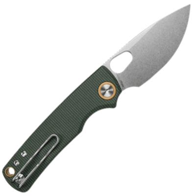 Vosteed Porcupine 14C28N Stonewash Green Micarta A2603 - KNIFESTOCK