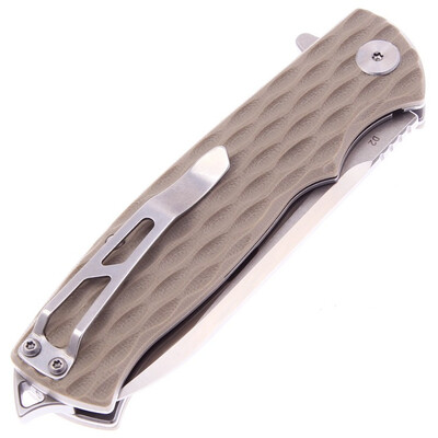 Bestech GRAMPUS D2, stone wash+satin, Beige G10 BG02C - KNIFESTOCK