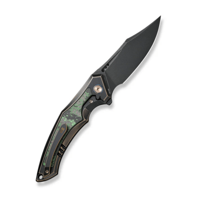 We Knife Orpheus Bronze / Black Titanium Integral Handle With Jungle Wear Fat Carbon Fiber Inlay WE2 - KNIFESTOCK