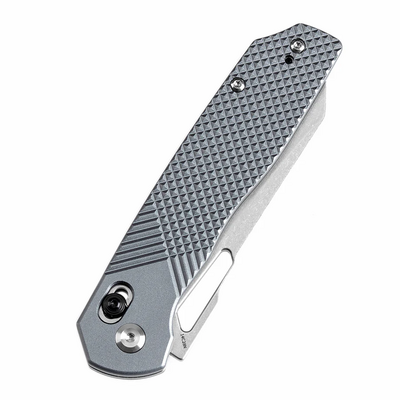 TENABLE KNIVES Shard Stonewashed 14C28N 0.14&quot; / 3.5mm Gray Aluminum with Diamond Pattern T1006V4 - KNIFESTOCK