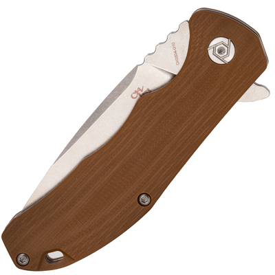 CH KNIVES zavírací nůž 9.1 cm 3504-G10-BN hnědá - KNIFESTOCK