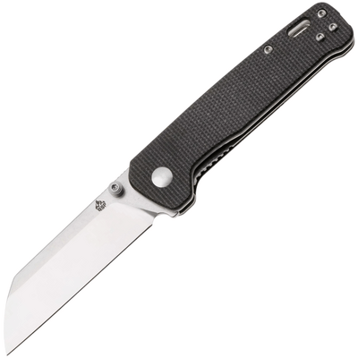 QPS Penguin V2 D2, finitura a 2 toni stonewash - satinata, Manico: Micarta marrone scuro Q - KNIFESTOCK