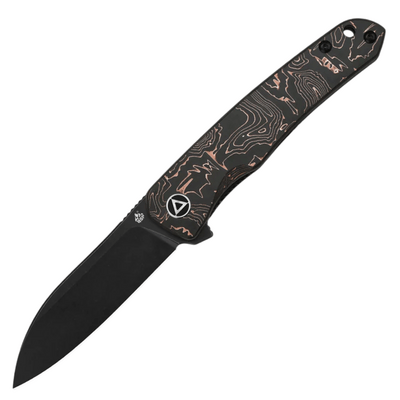 QSP Knife Otter, S35VN Blade, Copper Foil Carbon Fiber Handle QS140-B2 - KNIFESTOCK