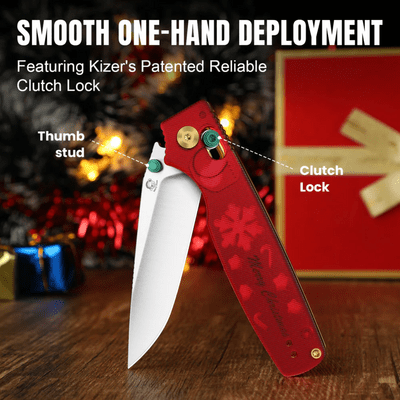 Kizer Original 2 S45VN Acrylic -  Xmas edition - KNIFESTOCK