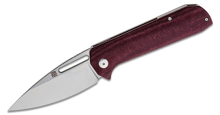 Artisan Arion S35VN/Micarta+Titanium Red 1843G-DRC - KNIFESTOCK