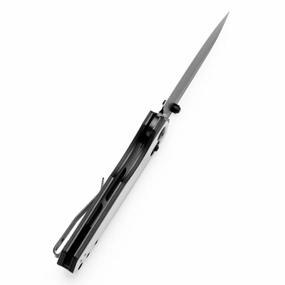 TENABLE KNIVES Beaver Blackwash Nitro-V 0.125&#039;&#039;/3.2mm Ivory White and Black G10 T1105V2 - KNIFESTOCK