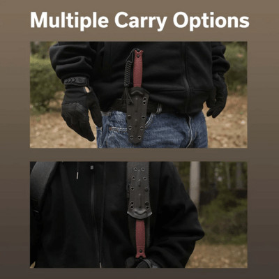 Civivi Perfrico Milled Burgundy G10 HandleBlack / Gray Striped 14C28N Blade - KNIFESTOCK