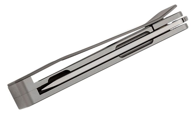 Petrified Fish PFE09 Cash Satin 14C28N Gray Titanium PFE09GAS - KNIFESTOCK