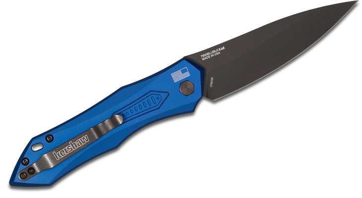 Kershaw AUTO LAUNCH 6 - ALUM BLU/BLK K-7800BLUBLK - KNIFESTOCK