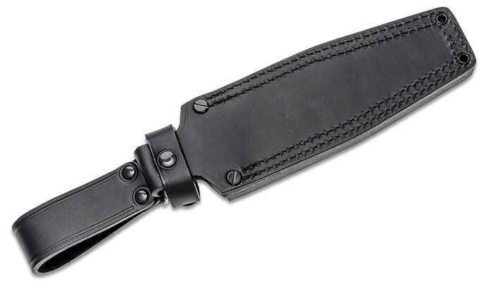 Fallkniven Survival Knife A1L Satin VG10 Blade, Kraton Handles, Black Leather Sheath - KNIFESTOCK