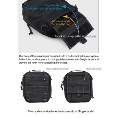 Magforce Detachable Utility Pouch - 500D Black #A0339B - KNIFESTOCK