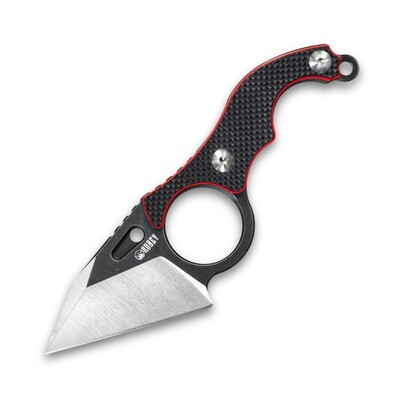 KUBEY Hippocam EDC nůž s pevnou čepelí Černá rukojeť G10 KU166A - KNIFESTOCK