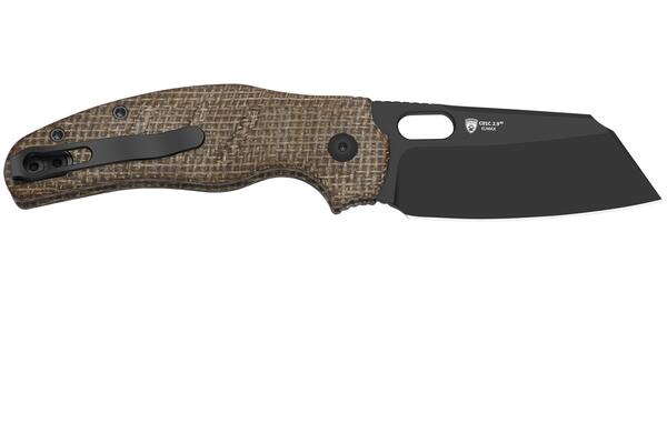 Kizer C01C 2.9 BS ELMAX, Matt DLC Ultra, Norplex UltreX™ Micarta Ki3488.29BSA2 - KNIFESTOCK