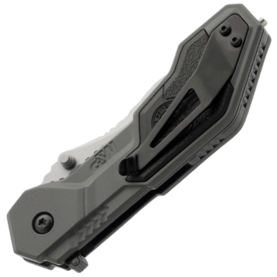 M&amp;P M.A.G.I.C. asistovaný nůž s čepelí typu clip point a rozbíječem skla, šedý SWMP1B - KNIFESTOCK