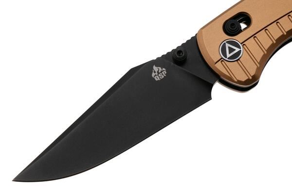 QPS Reptile 14C28N, nero, Manico: Alluminio champagne QS165-A2 - KNIFESTOCK
