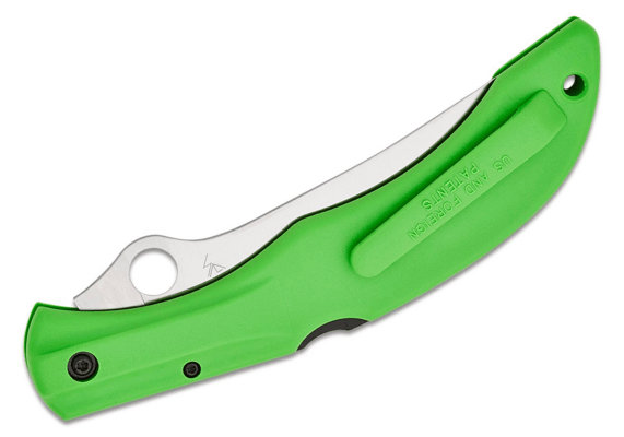 Spyderco Catcherman Salt Green Lightweight LC200N SPRINT Reveal 14 C17PSGR - KNIFESTOCK