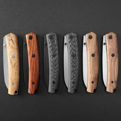 Petrified Fish PF719 Patte V3 14C28N Blackstonewash Olíva fa PF719OWOW - KNIFESTOCK