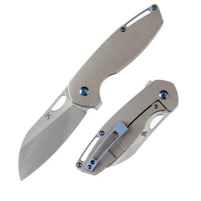 Kansept Model 6 Satin CPM-S35VN Stonewashed Bronze Anodized Titanium handle K1022B5 - KNIFESTOCK