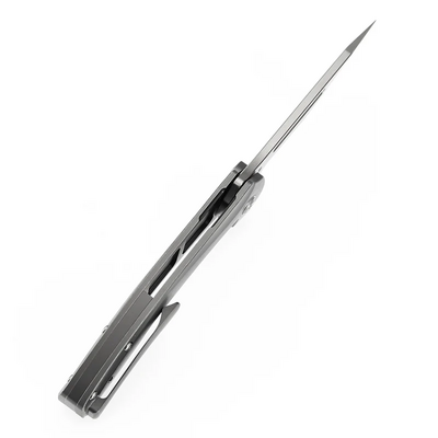 Kansept knives Hira Satin CPM S35VN Gray Anodized and Stonewashed Titanium K1090A3 - KNIFESTOCK