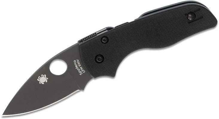 Spyderco Lil&#039; Native G-10 Black Black Blade/Compression Lock C230GPBBK - KNIFESTOCK