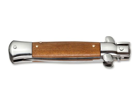 Böker Magnum Sicilian Needle vyskakovací nôž 8.2 cm OLIVE WOOD - KNIFESTOCK