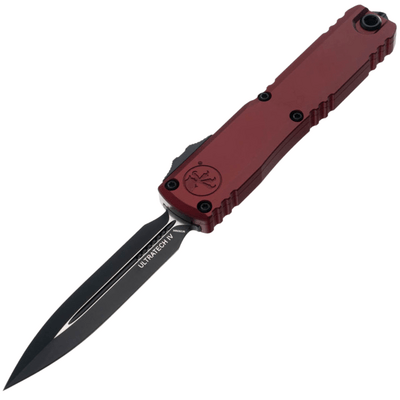 Microtech ULTRATECH GEN IV D/E BLACK STANDARD MERLOT 11224-1MR - KNIFESTOCK