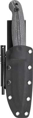 Schrade Medium Vast Mes, 1095 Hoog Koolstofstaal, Micarta Handvat, Thermoplastische Schede met Ferro - KNIFESTOCK