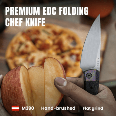 Kizer Mini MoMo M390 Timascus+Marble Carbon Fiber Ki3663A4 - KNIFESTOCK