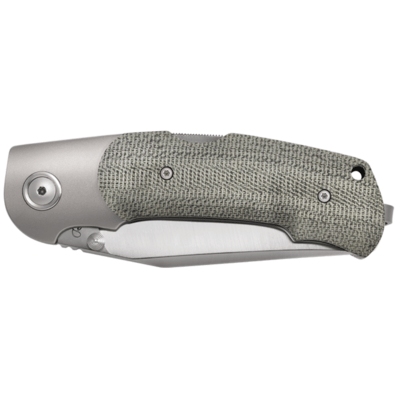 Viper TURN Clip Point Satin M390, Green Canvas Micarta, Titanium Bolsters V5986CG - KNIFESTOCK
