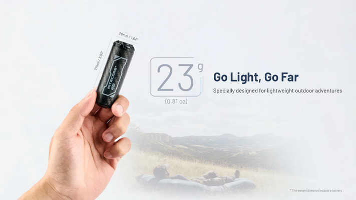 Nitecore Ultra Lightweight Carbon Fiber Air Pump with accesories AP05C+NL169R - KNIFESTOCK