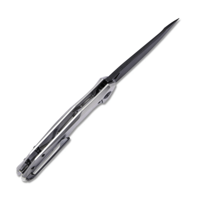 KUBEY Nova Couteau Pliant à Lame Flipper avec Verrouillage Frame Gris Manche en Titane 6AL4V KU235E - KNIFESTOCK