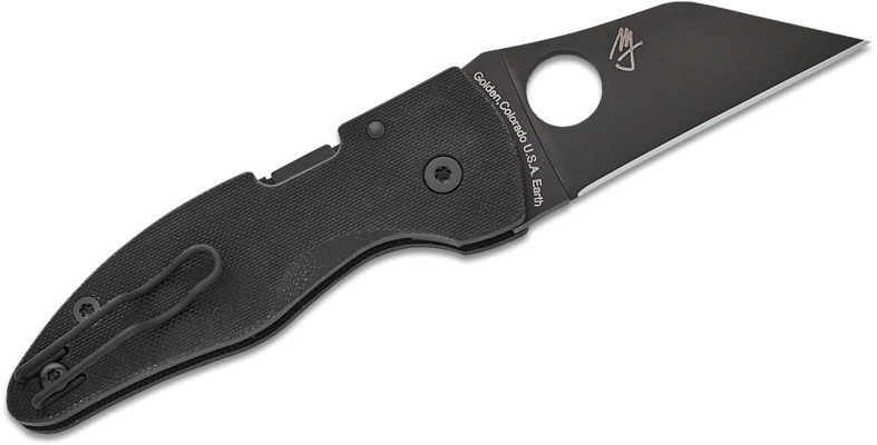 Spyderco MicroJimbo Black G-10 Black Blade Reveal 13 C264GPBK - KNIFESTOCK