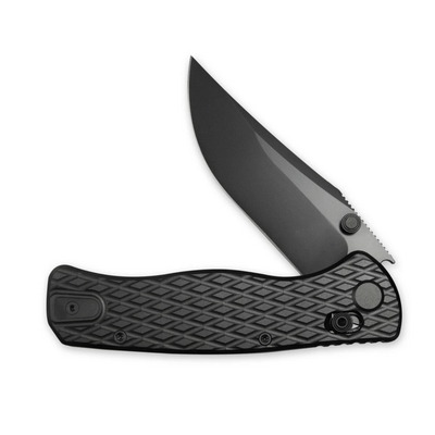 GEO Knife Sharp Shadow Black DLC M390 Blade Black DLC Ti - KNIFESTOCK
