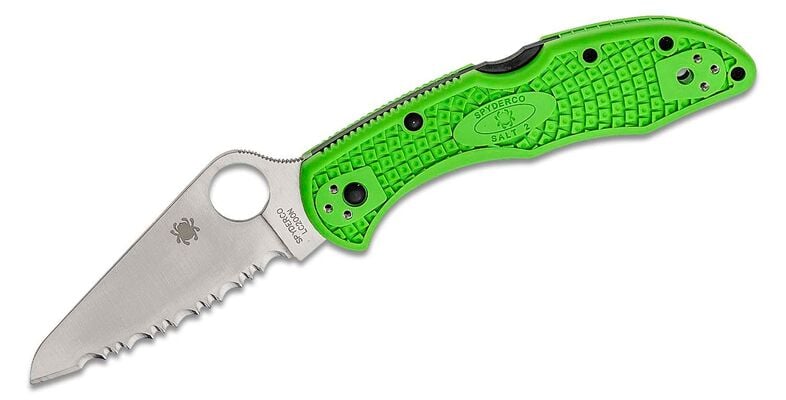 Spyderco Salt 2  Lightweight Green C88FSGR2 - KNIFESTOCK