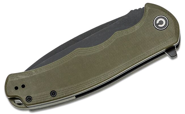 CIVIVI Praxis Black Stonewashed/G10 OD Green C803F - KNIFESTOCK