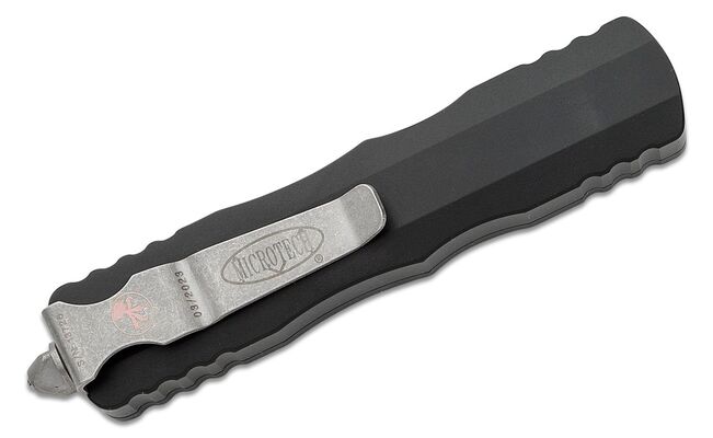Microtech Dirac D/E Stonewash Standard Full Serration Apocalyptic 225-12AP - KNIFESTOCK